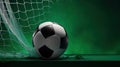 Soccer Ball on Football Net. Generative AI