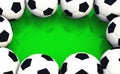 Soccer Ball Frame on Green Royalty Free Stock Photo