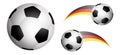 Soccer Ball and German Flag Swoosh. Soccer Worldcup Royalty Free Stock Photo