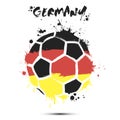 Soccer ball with Germany national flag colors Royalty Free Stock Photo