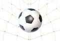 Soccer ball in goal