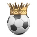 Soccer ball with golden crown