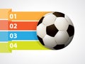 Soccer ball with graphic informations