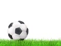 Soccer ball grass background Royalty Free Stock Photo