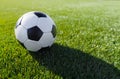 Soccer Ball on Grass Royalty Free Stock Photo