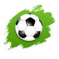 Soccer Ball With Green Blot