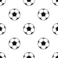 Soccer ball icon in black style isolated on white background. Picnic symbol stock vector illustration.