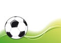 Soccer ball icon with field