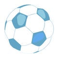 Soccer ball icon. Flat illustration on white background. Equipment for sport, healthy lifestyle and physical activity.