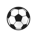 Soccer ball icon. Flat vector illustration in black on white background Royalty Free Stock Photo