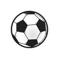 Soccer ball icon. Flat vector illustration in black on white background Royalty Free Stock Photo