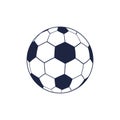 Soccer ball icon. Flat vector illustration in black on white background Royalty Free Stock Photo