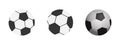 Soccer ball icon. Flat vector illustration football ball in black on white background. Royalty Free Stock Photo