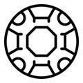 Soccer ball icon outline vector. Student club