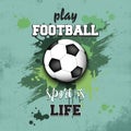 Soccer ball icon. Play football. Sport is life Royalty Free Stock Photo