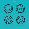 Soccer ball icon set. Classic soccer football ball sign and symbol. Vector