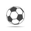 soccer ball icon with shadow on white background Royalty Free Stock Photo