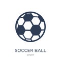 Soccer ball icon. Trendy flat vector Soccer ball icon on white b Royalty Free Stock Photo