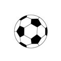 soccer ball icon on a white background  vector illustration Royalty Free Stock Photo