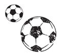 Soccer ball illustration in two variants