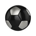 Soccer ball isolated on white background. Black and silver football ball. Royalty Free Stock Photo