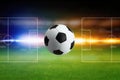 Soccer ball and layout Royalty Free Stock Photo