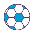 Soccer ball line and fill style icon vector design