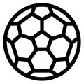 Soccer ball line icon. Football game symbol