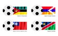 Soccer Ball with Mozambique, Nagorno Karabakh, Mya