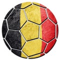 Soccer ball national Belgium flag. Belgian football ball. Royalty Free Stock Photo