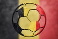 Soccer ball national Belgium flag. Belgian football ball. Royalty Free Stock Photo