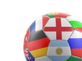 Soccer ball national flags