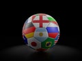 Soccer ball national flags