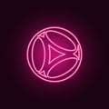 soccer ball neon icon. Elements of Championship 2018 set. Simple icon for websites, web design, mobile app, info graphics