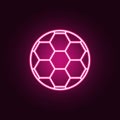 soccer ball neon icon. Elements of web set. Simple icon for websites, web design, mobile app, info graphics