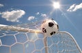 Soccer ball in the net