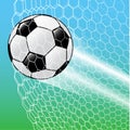 Soccer Ball In the net-Vector Illustration Royalty Free Stock Photo