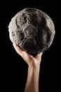 Soccer ball old Royalty Free Stock Photo