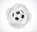 Soccer ball over turning graphics. illustration