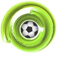 Soccer ball and paint strokes. Royalty Free Stock Photo