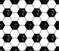 Soccer ball, pattern. Hexagon geometric texture for football wallpaper. Vector template