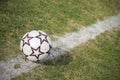 Soccer ball on pitch