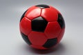 Soccer ball on a radiant light background evoking energy and excitement