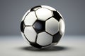 Soccer ball on a radiant light background evoking energy and excitement