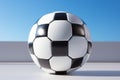 Soccer ball on a radiant light background evoking energy and excitement