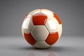 Soccer ball on a radiant light background evoking energy and excitement