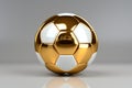 Soccer ball on a radiant light background evoking energy and excitement