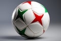 Soccer ball on a radiant light background evoking energy and excitement