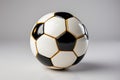 Soccer ball on a radiant light background evoking energy and excitement