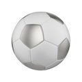 Soccer ball realistic 3d illustration. Isolated football ball on white background. International sports competition, tournament. Royalty Free Stock Photo